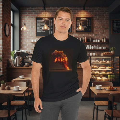 Unisex Aries Graphic Tee, Astrology Shirt, Zodiac Enthusiast Gift, Black T-Shirt for Aries, Birthday Gift for Aries