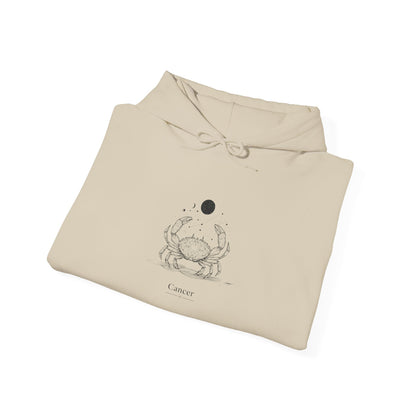 Cozy Crab Graphic Hoodie - Fun Gift for Beach Lovers, Casual Wear, Summer Vibes, Seafood Lover's Apparel, Cute Sweatshirt for Friends