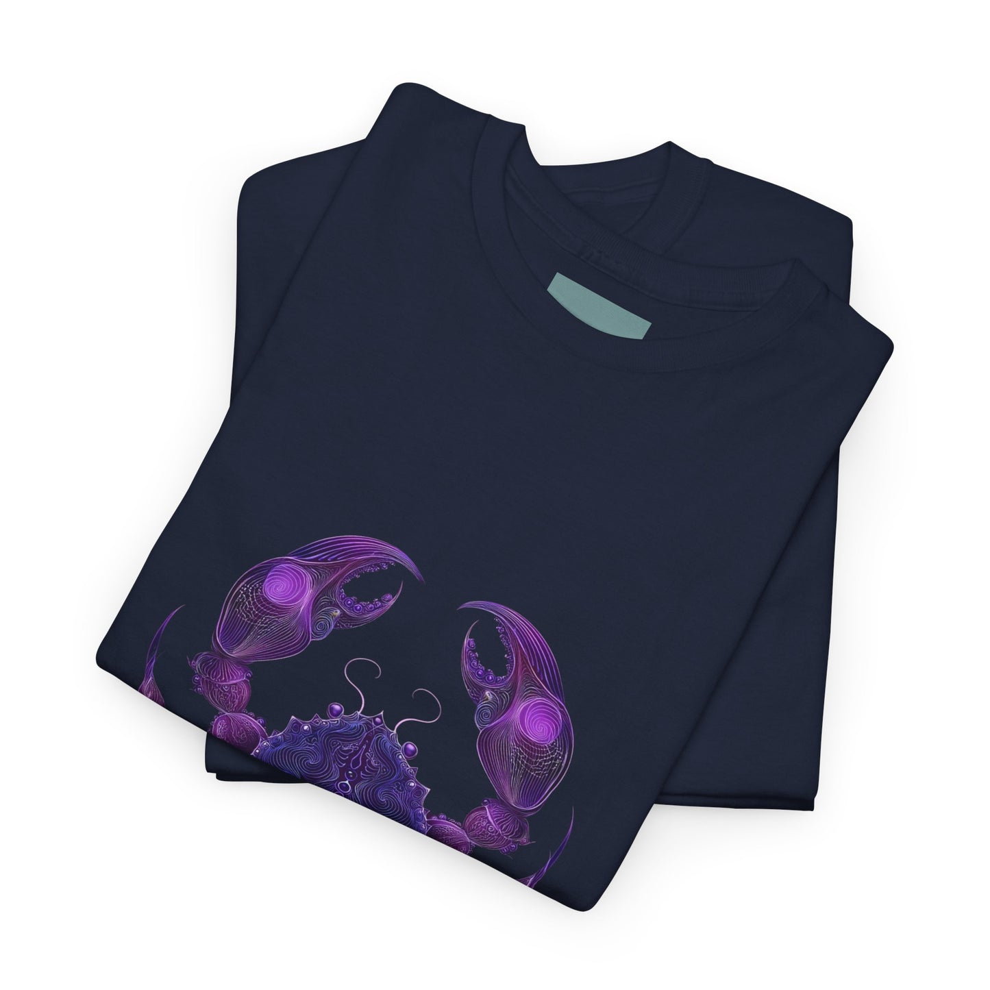 Cosmic Crab Unisex Heavy Cotton Tee - Perfect for Astrology Lovers, Comfortable Casual Wear, Gift for Birthdays and Holidays