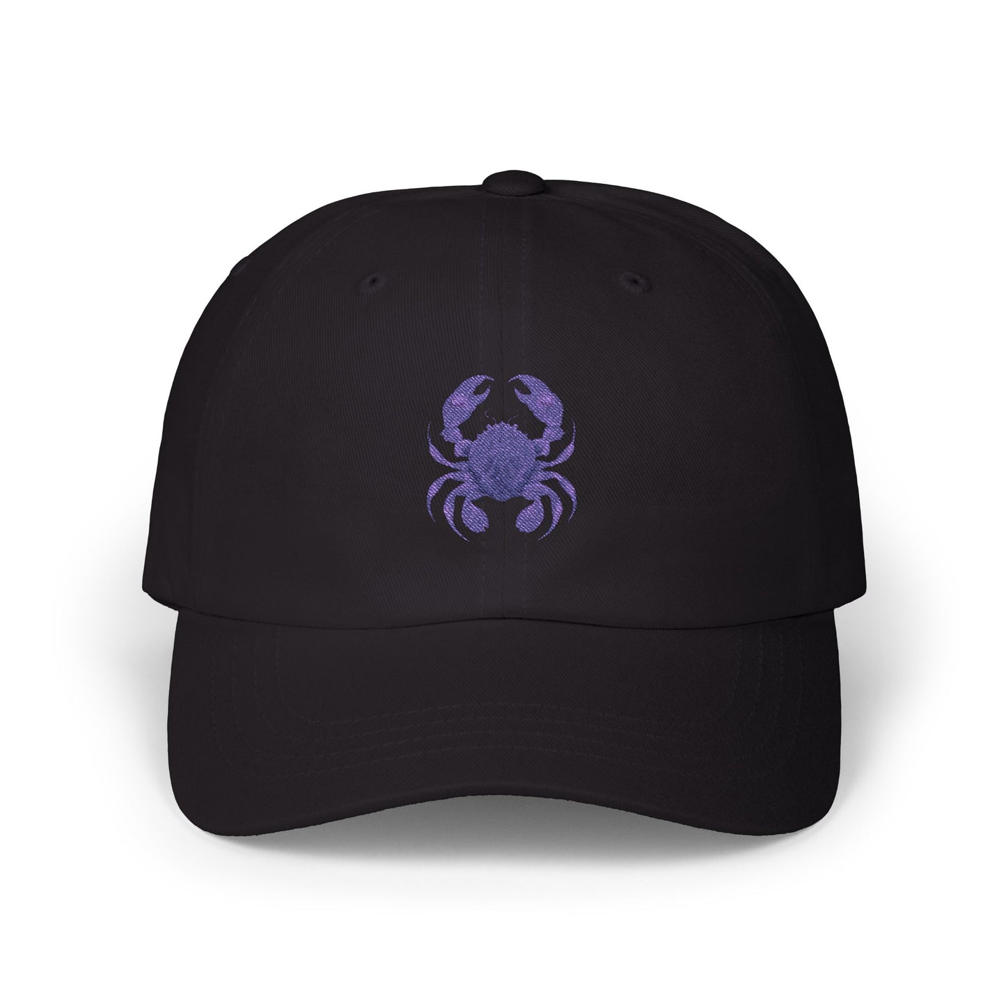 Stylish Classic Dad Cap with Purple Crab Embroidery | Perfect Gift for Fishing Lovers, Beach Days, Outdoor Activities, Summer Style