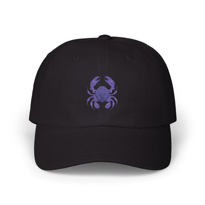 Stylish Classic Dad Cap with Purple Crab Embroidery | Perfect Gift for Fishing Lovers, Beach Days, Outdoor Activities, Summer Style