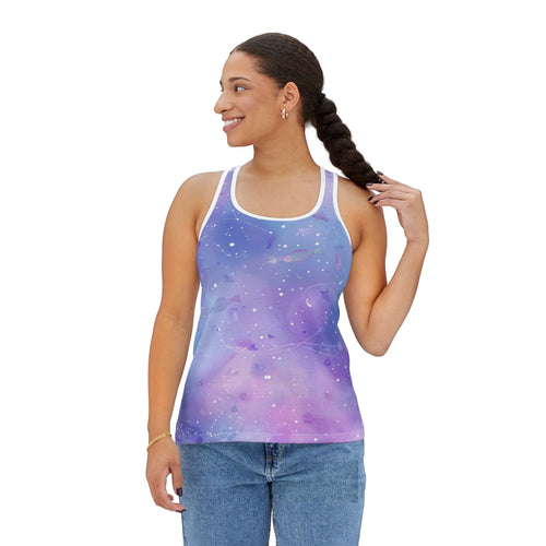 Celestial Bliss Women's Tank Top - AOP, Summer Top, Festival Wear, Casual Outfit, Galaxy Print, Gift for Her
