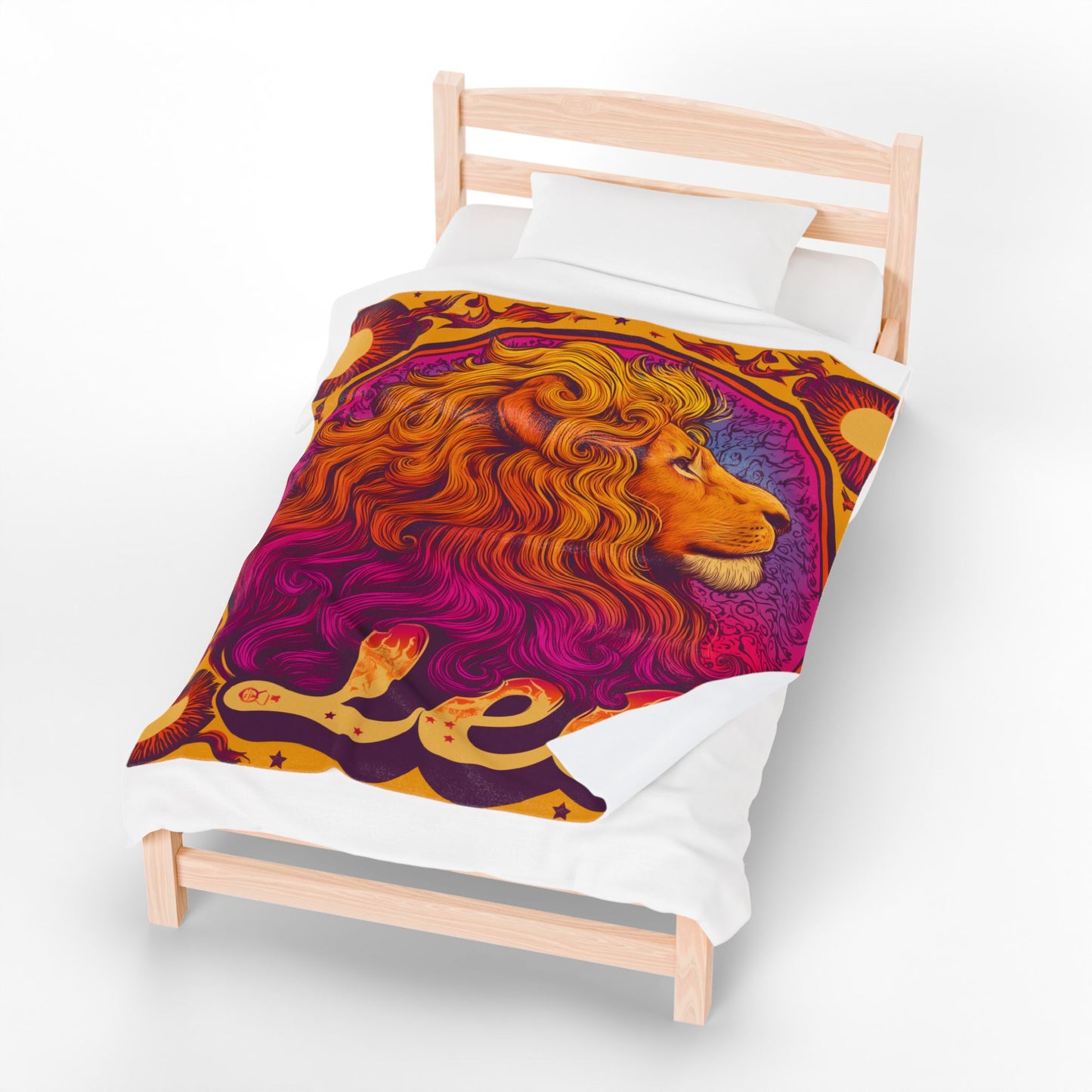 Vibrant Leo Velveteen Plush Blanket | Soft Throw for Astrology Lovers, Cozy Home Decor, Leo Gifts, Zodiac Blanket, Leo Season