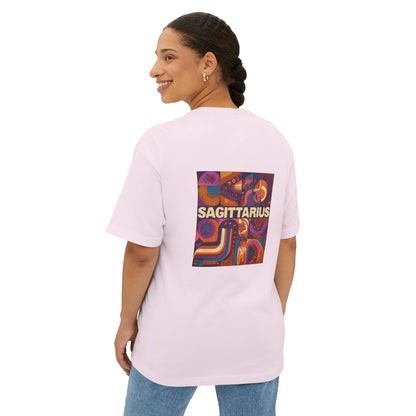 Sagittarius Oversized Boxy Tee, Astrology Shirt, Zodiac Tee, Unisex Graphic T-Shirt, Horoscope Gift, Trendy Casual Wear