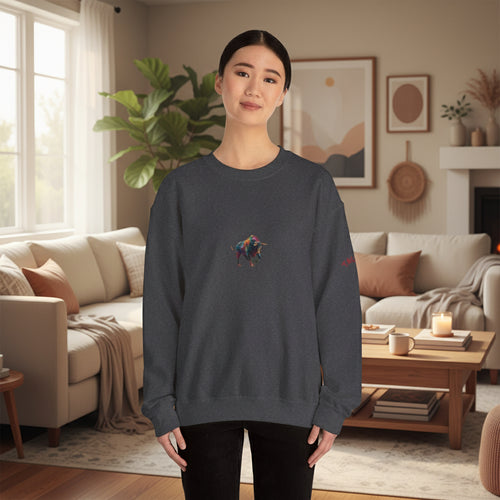 Colorful Bull Art Sweatshirt, Cozy Crewneck, Unisex Apparel, Unique Gift for Animal Lovers, Perfect for Casual Wear, Colorful Fashion [...]