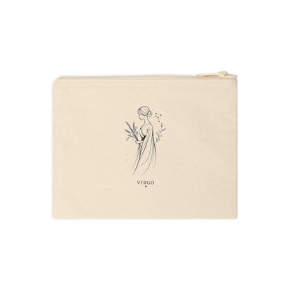 Virgo Zodiac Accessory Pouch, Astrology Gift, Zipper Bag, Celestial Makeup Organizer, Personalized Virgo Accessories, Horoscope Pouch