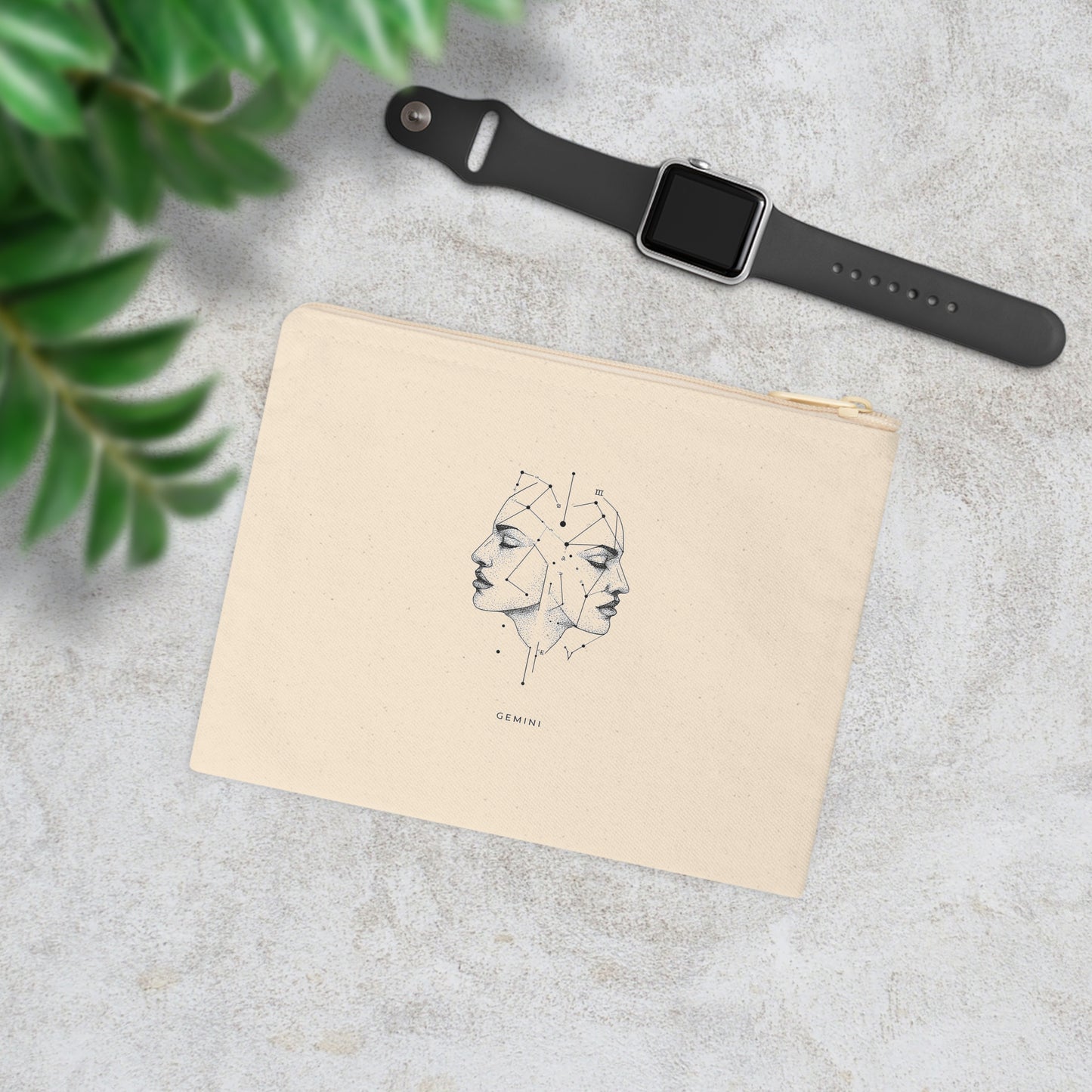 Gemini Zodiac Accessory Pouch - Ideal for Astrology Lovers, Makeup Bag, Organizer, Gift for Birthdays, Celestial Decor