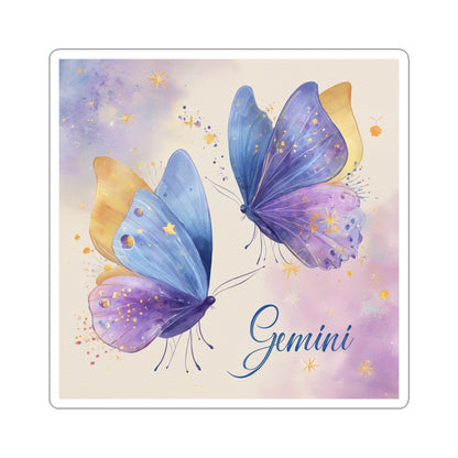 Gemini Butterfly Kiss-Cut Stickers, Astrology Decor, Zodiac Gifts, Planner Accessories, Personalized Advocacy