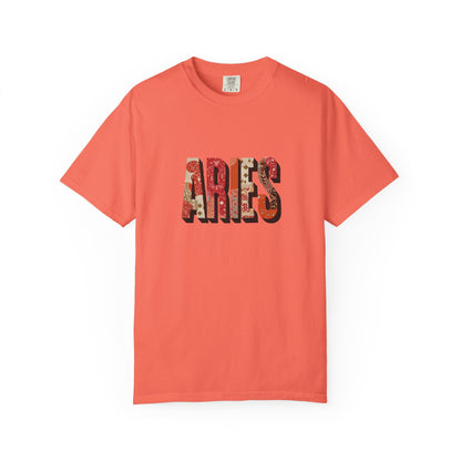 Aries Inspired Unisex Garment-Dyed T-Shirt | Astrology Gift, Zodiac Tee, Birthday Apparel, Horoscope Shirt