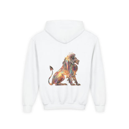 Fire Element Leo Youth Hoodie | ♌ Brave Heart | Psychedelic Zodiac Sweatshirt