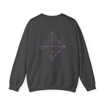 Fire Element Sagittarius Crewneck Sweatshirt | ♐ Freedom Spirit | Psychedelic Zodiac Apparel