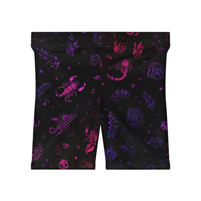 Biker Shorts Scorpio Zodiac Design