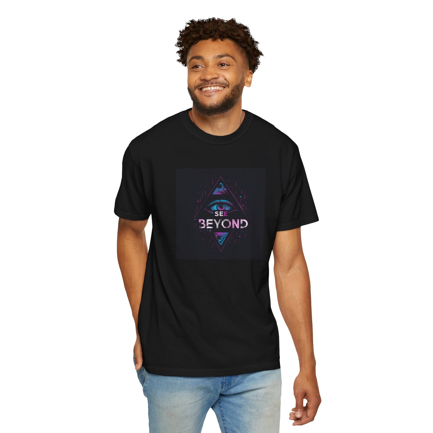 Cosmic Vision T-Shirt - Vibrant Graphic Tee for Art Enthusiasts, Unisex Gift, Everyday Wear, Festival Style, See Beyond Design
