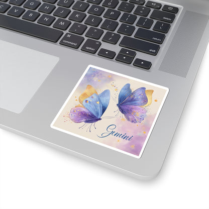 Gemini Butterfly Kiss-Cut Stickers, Astrology Decor, Zodiac Gifts, Planner Accessories, Personalized Advocacy