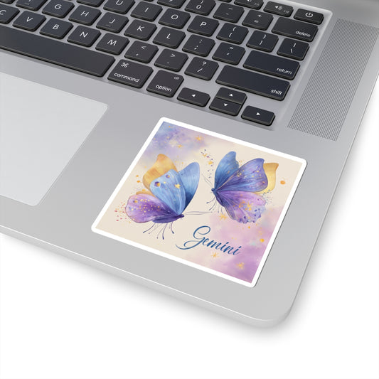 Gemini Butterfly Kiss-Cut Stickers, Astrology Decor, Zodiac Gifts, Planner Accessories, Personalized Advocacy