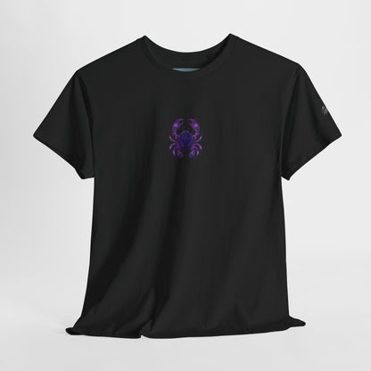 Cosmic Crab Unisex Heavy Cotton Tee - Perfect for Astrology Lovers, Comfortable Casual Wear, Gift for Birthdays and Holidays