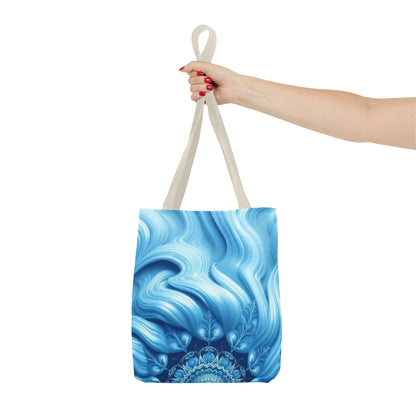 Water Element Serene Ocean Waves Tote Bag - Elemental Flow Eco-Friendly Bag, Aquatic Energy Gift, Celestial Ocean Design