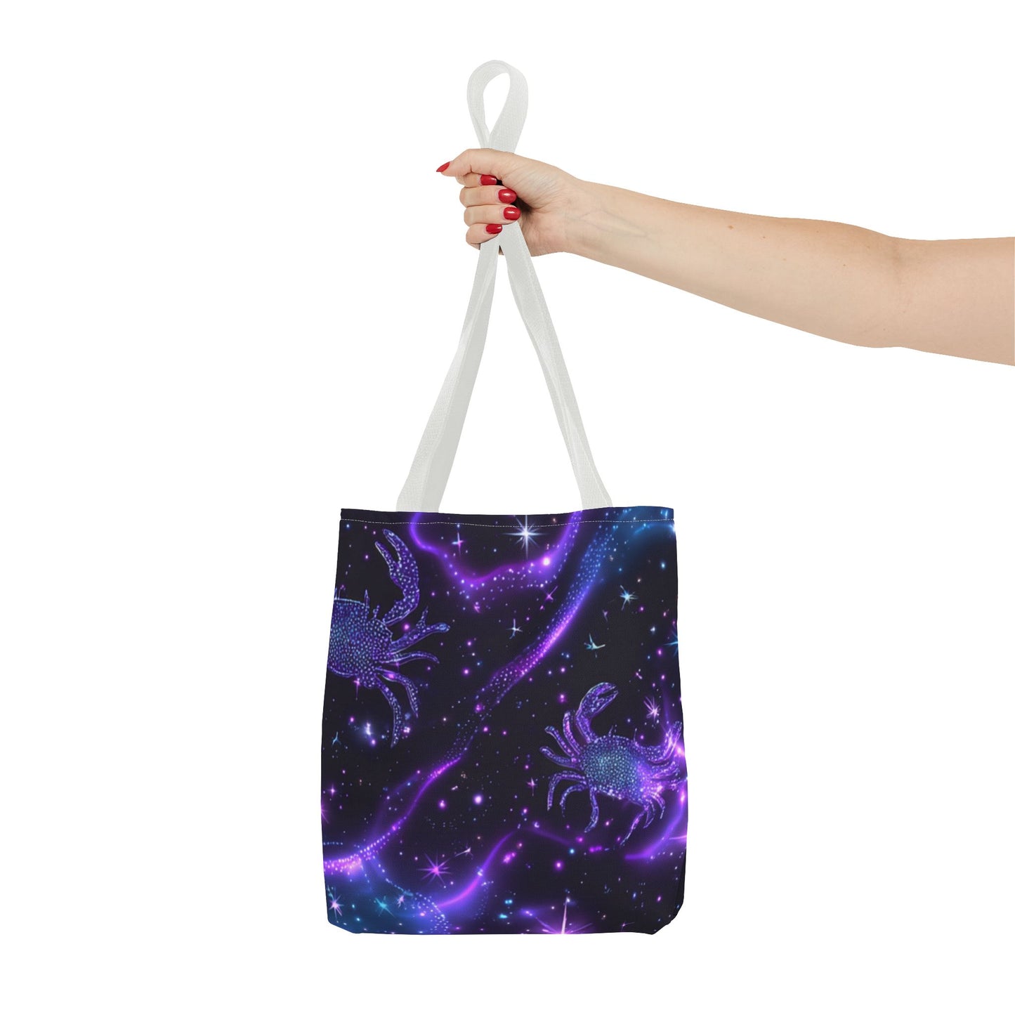 Water Element Cancer Tote Bag | ♋ Cosmic Crab | Psychedelic Shopping Bag