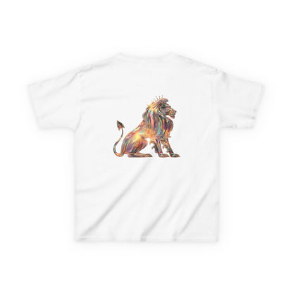 Fire Element Leo Kids Tee | ♌ Brave Heart | Psychedelic Youth Shirt