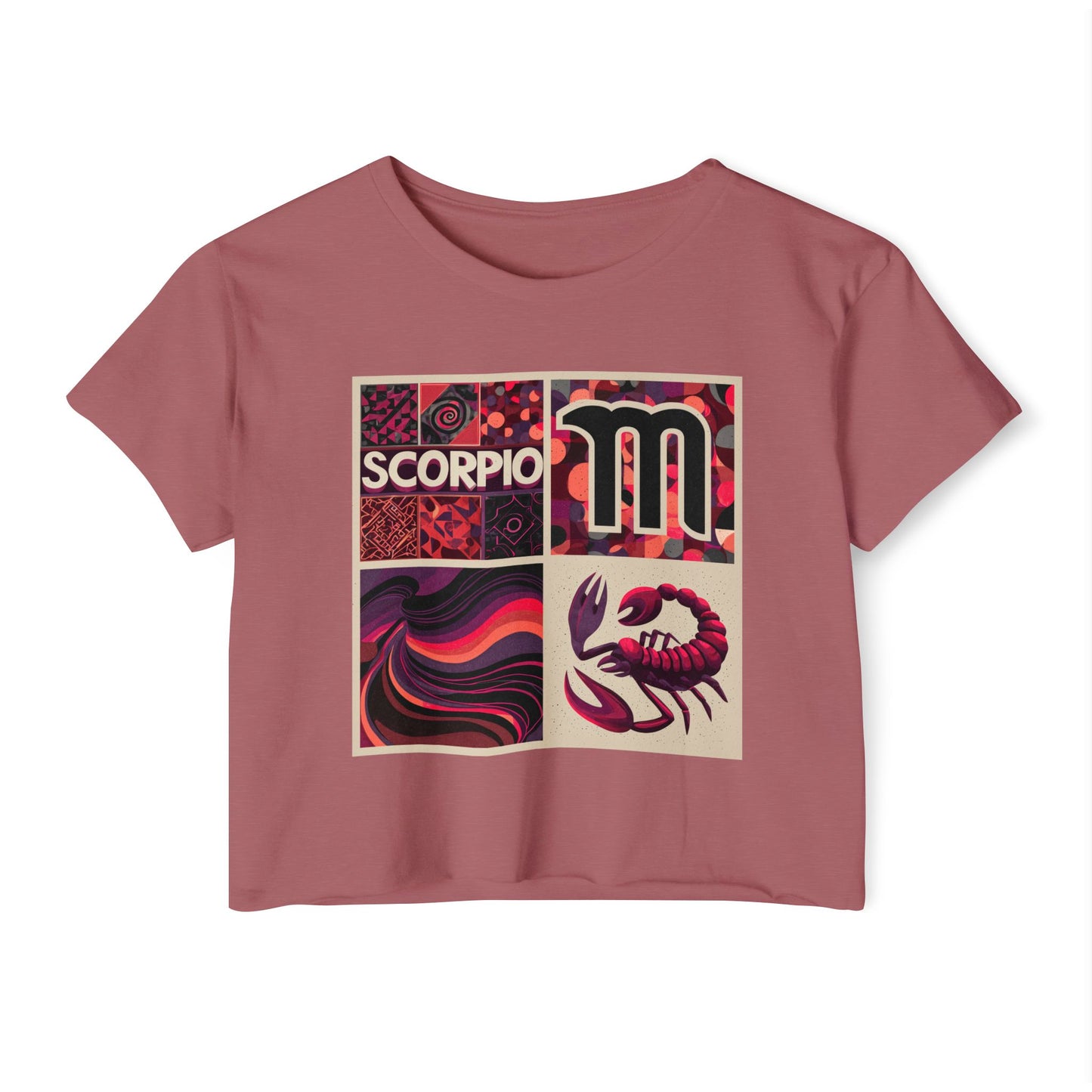 Scorpio Festival Crop Top | Astrology Tee, Women's Crop Top, Zodiac Apparel, Summer Top, Bohemian Style