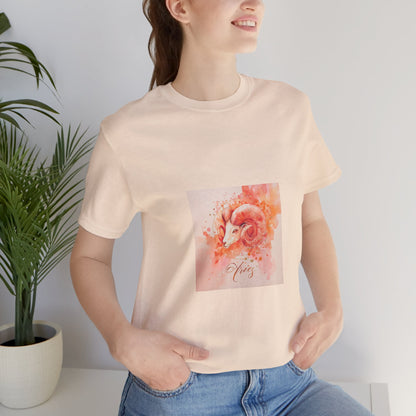 Aries Watercolor Tee, Aries Astrology Shirt, Unisex Zodiac Tee, Horoscope Gift, Astrology T-Shirt, Birthday Gift for Aries