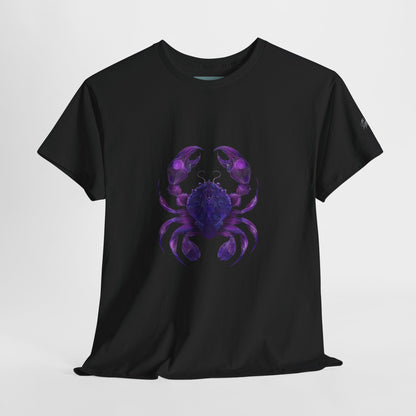 Cosmic Crab Unisex Heavy Cotton Tee - Perfect for Astrology Lovers, Comfortable Casual Wear, Gift for Birthdays and Holidays