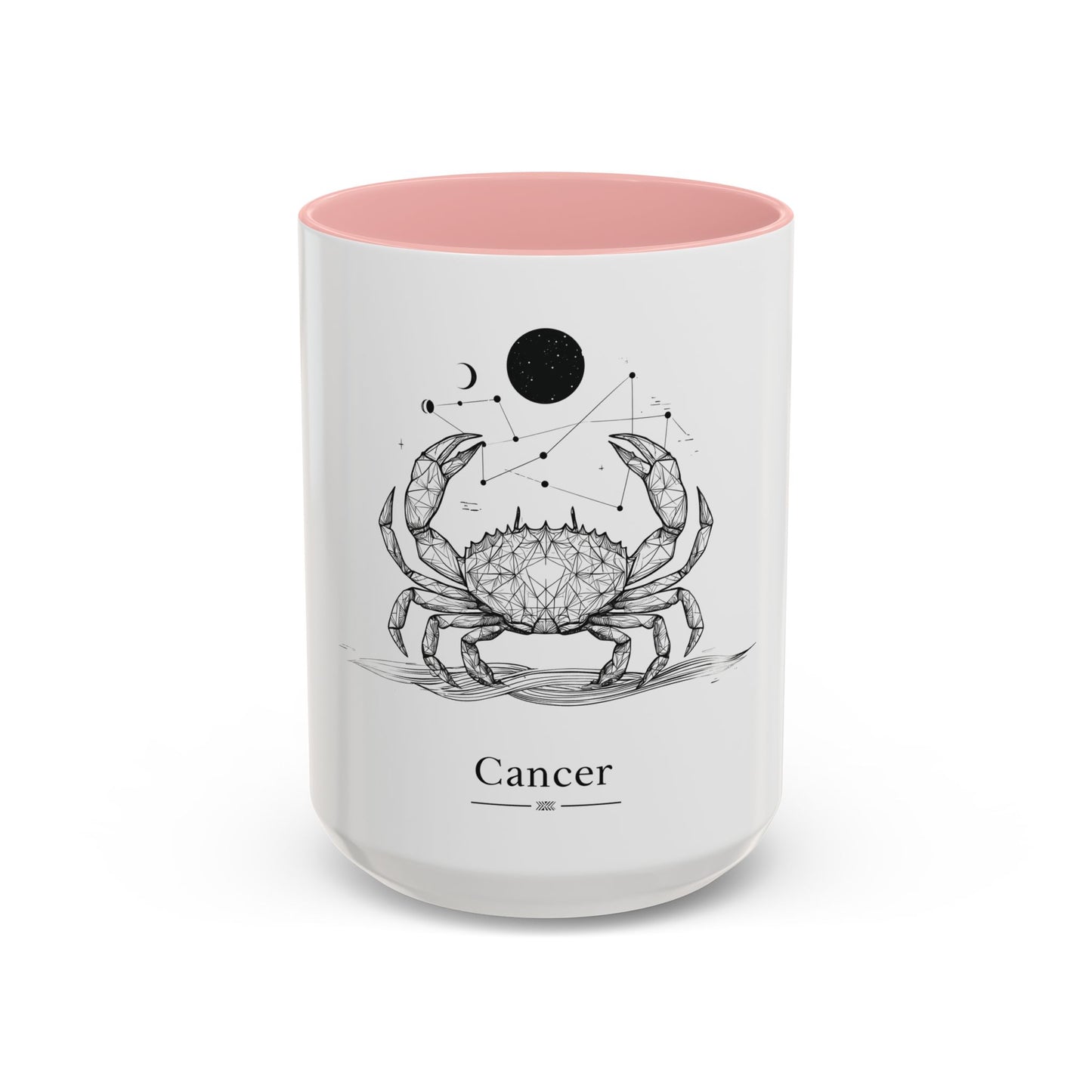 Cancer Zodiac Accent Coffee Mug - Astrology Gift, Personalized Mug, Celestial Design, Horoscope Lover, Zodiac Sign Coffee Cup