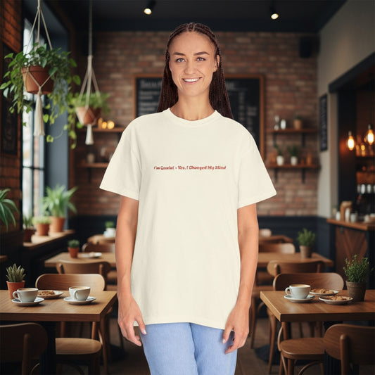 Gemini Yes I Changed My Mind - Embroidered Unisex T-shirt, Zodiac Sign Tee, Horoscope Shirt, Astrology Gift, Constellation Top