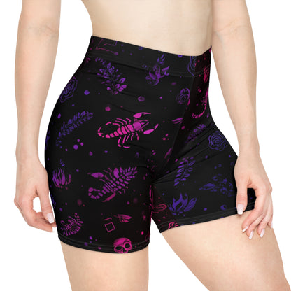 Biker Shorts Scorpio Zodiac Design