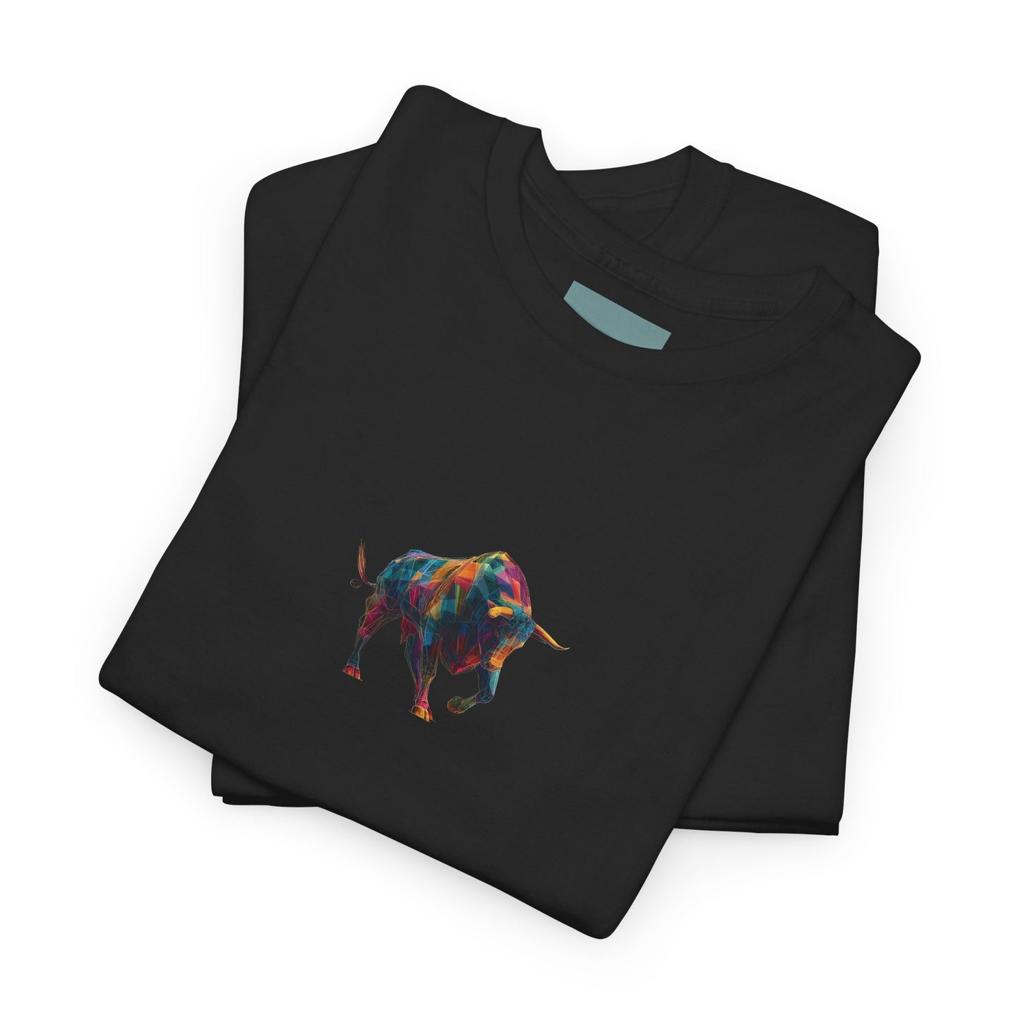 Vibrant Bull Unisex Cotton Tee, Animal Lover Shirt, Casual Graphic T-Shirt, Gift for Him/Her, Unique Art Tee, Spunky Outfit