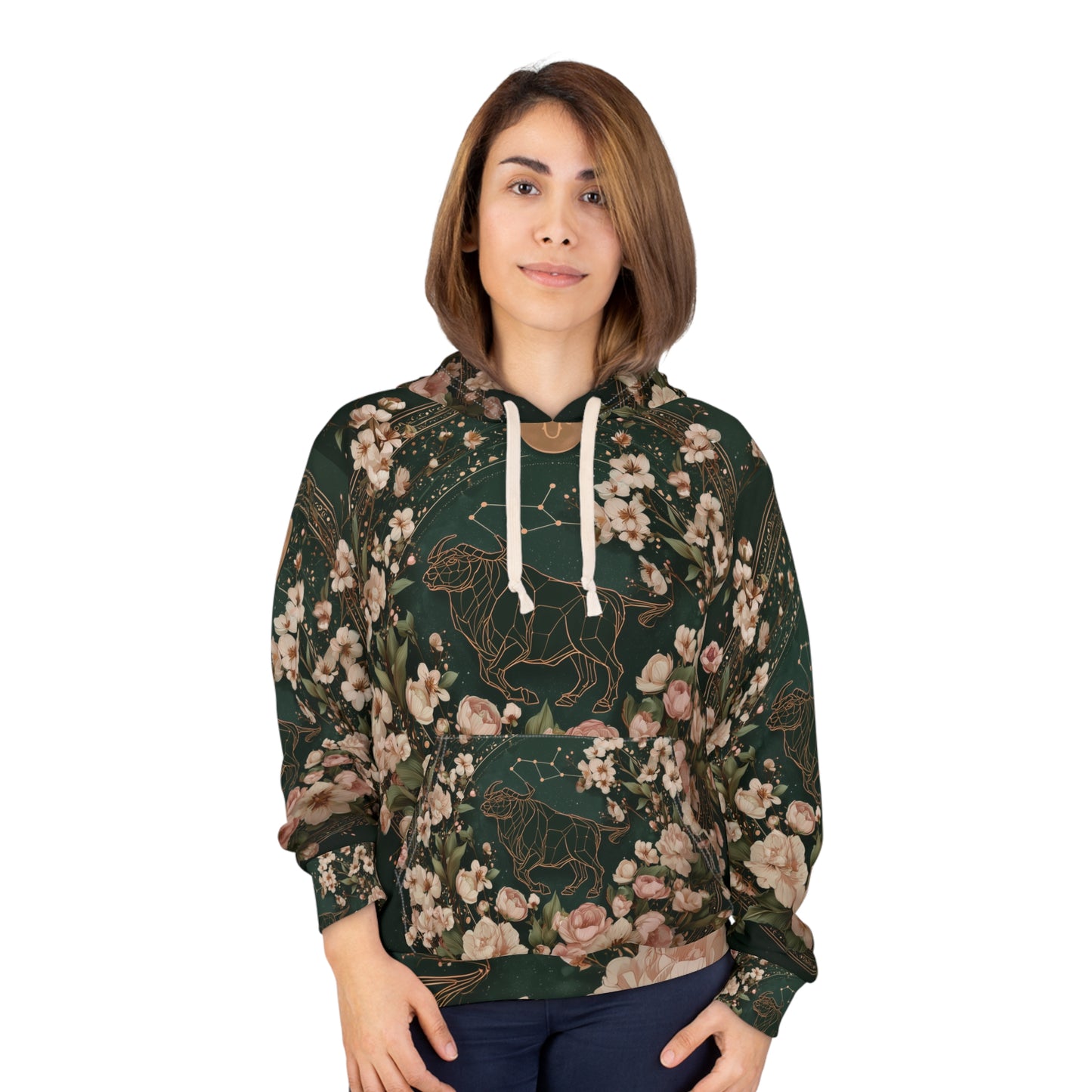 Floral Lion Design Pullover Hoodie, Cozy Unisex Sweatshirt, Nature Lovers Gift, Casual Wear, Birthday Present, Unique Apparel