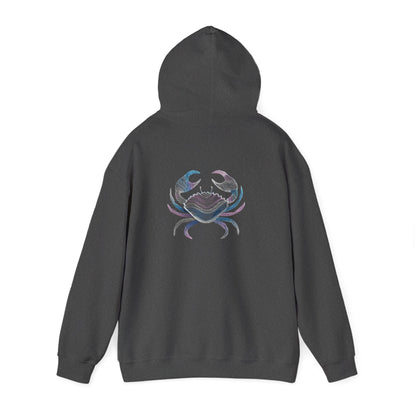 Water Element Cancer Unisex Hoodie | ♋ Cozy Crab | Psychedelic Zodiac Sweatshirt