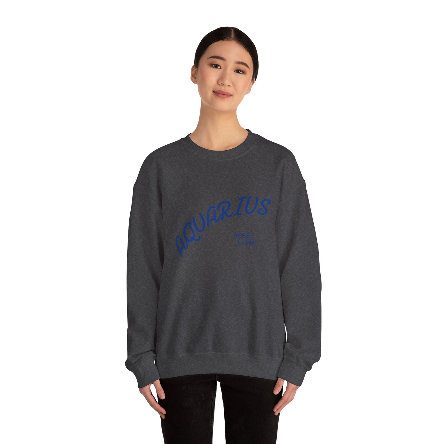 Air Element Aquarius Crewneck Sweatshirt | ♒ Rebel Flow | Psychedelic Zodiac Apparel
