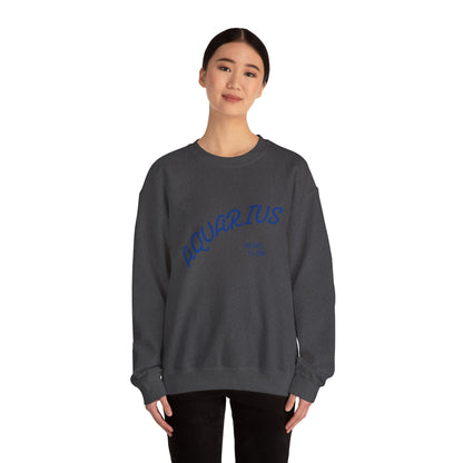 Air Element Aquarius Crewneck Sweatshirt | ♒ Rebel Flow | Psychedelic Zodiac Apparel