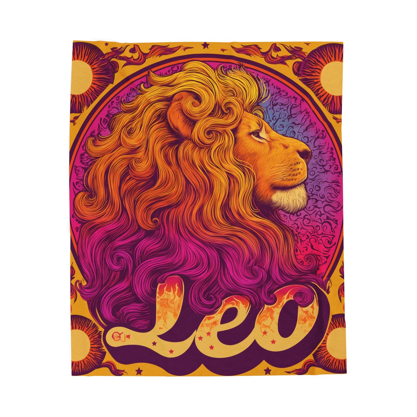 Vibrant Leo Velveteen Plush Blanket | Soft Throw for Astrology Lovers, Cozy Home Decor, Leo Gifts, Zodiac Blanket, Leo Season