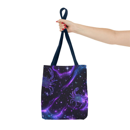 Water Element Cancer Tote Bag | ♋ Cosmic Crab | Psychedelic Shopping Bag