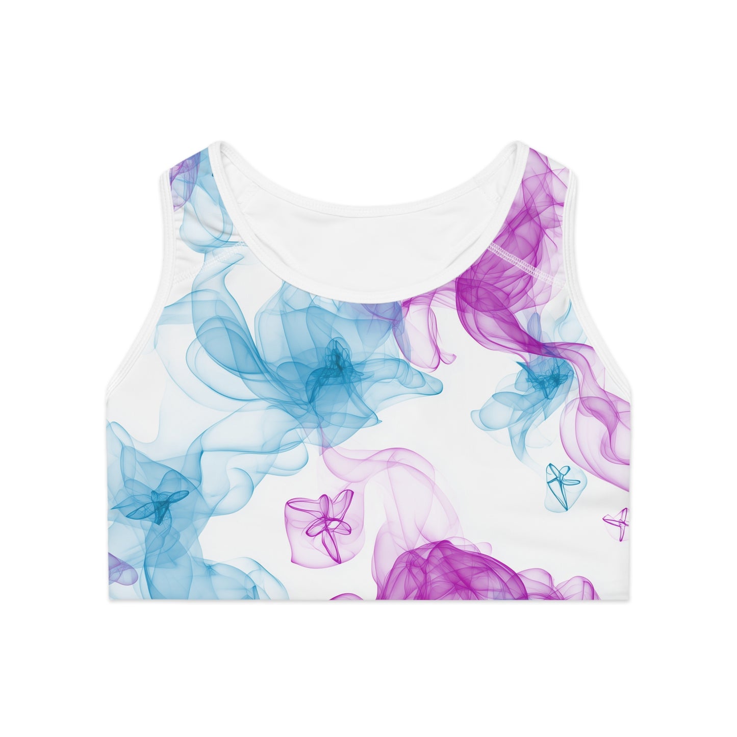 Vibrant Smoke Sports Bra, Yoga Bra, Activewear Top, Workout Wear, Fitness Apparel, Gift for Athletes