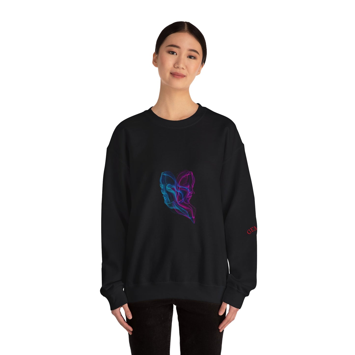 Neon Faces Crewneck Sweatshirt | Unisex Relaxed Hoodie, Graphic Sweatshirt, Modern Streetwear, Unique Gift, Festival Clothing
