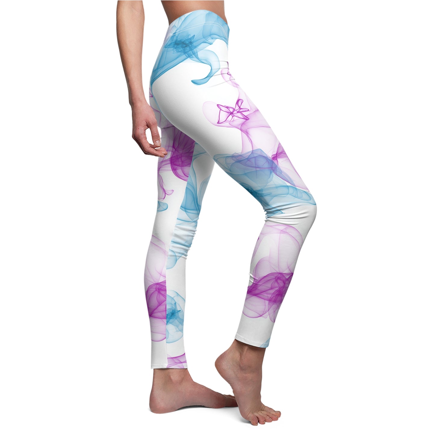 Stylish Women's Yoga Leggings with Smoke Design, Casual Wear, Fitness Apparel, Gift for Her, Active Lifestyle