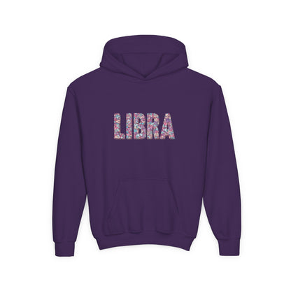 Libra Zodiac Youth Hooded Sweatshirt, Astrology Gift, Birthday Apparel, Trendy Hoodies, Libra Kids Clothing, Astrology Lover Sweatshirt