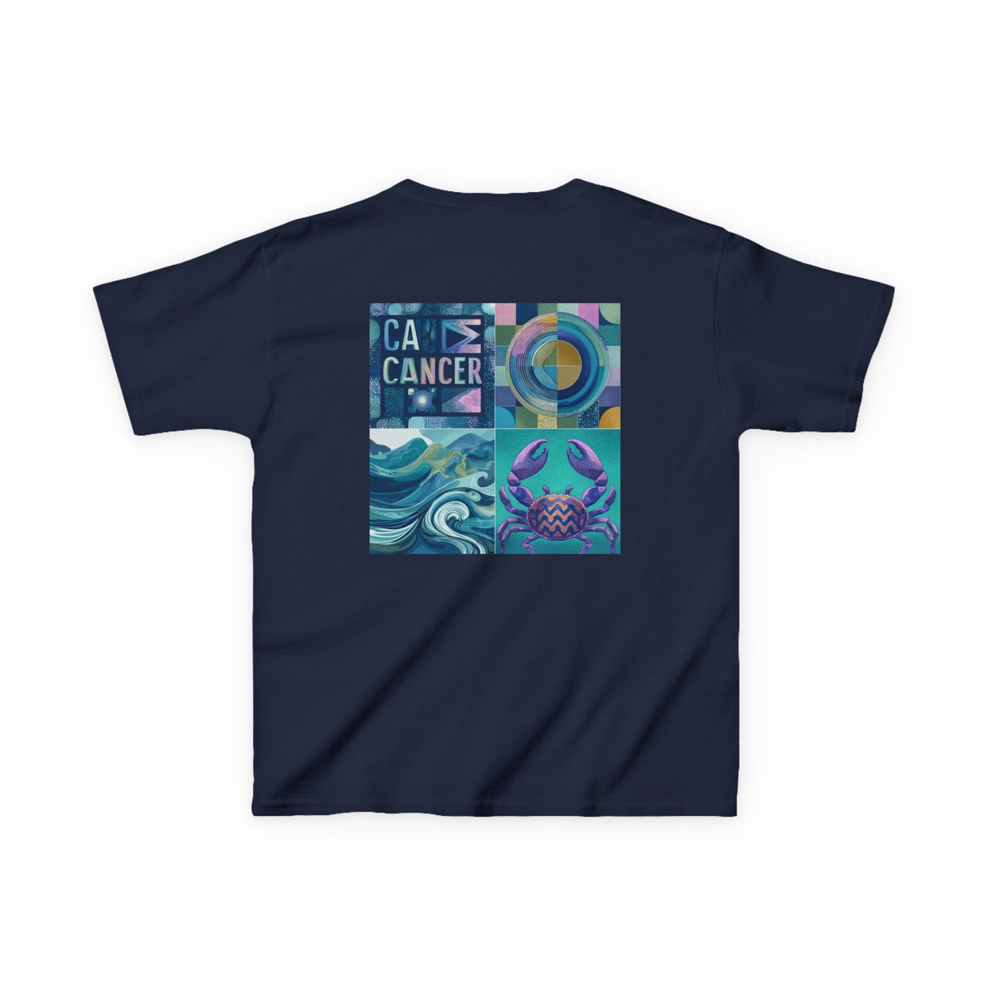 Cancer Awareness Kids Tee, Colorful Kids T-Shirt, Zodiac Birthday Gift, Summer Kids Clothing, Astrology Gift