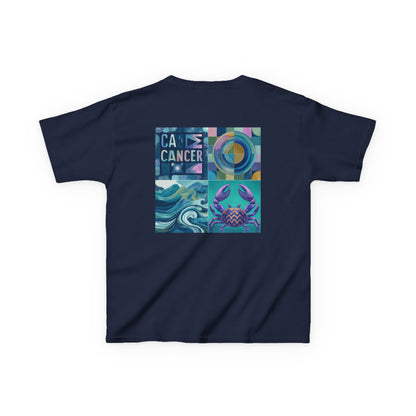 Cancer Awareness Kids Tee, Colorful Kids T-Shirt, Zodiac Birthday Gift, Summer Kids Clothing, Astrology Gift