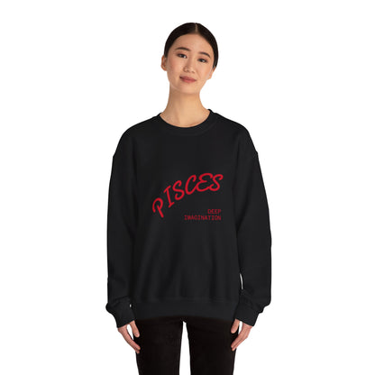 Water Element Pisces Crewneck Sweatshirt | ♓ Mystical Fish | Psychedelic Zodiac Apparel