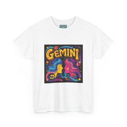 Gemini Unisex Heavy Cotton Tee - Celebrate Your Zodiac Sign, Astrology Shirt, Horoscope Gift, Stylish Graphic Tee, Birthday Gift
