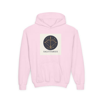 Fire Element Sagittarius Youth Hoodie | ♐ Archer's Arrow | Psychedelic Zodiac Sweatshirt