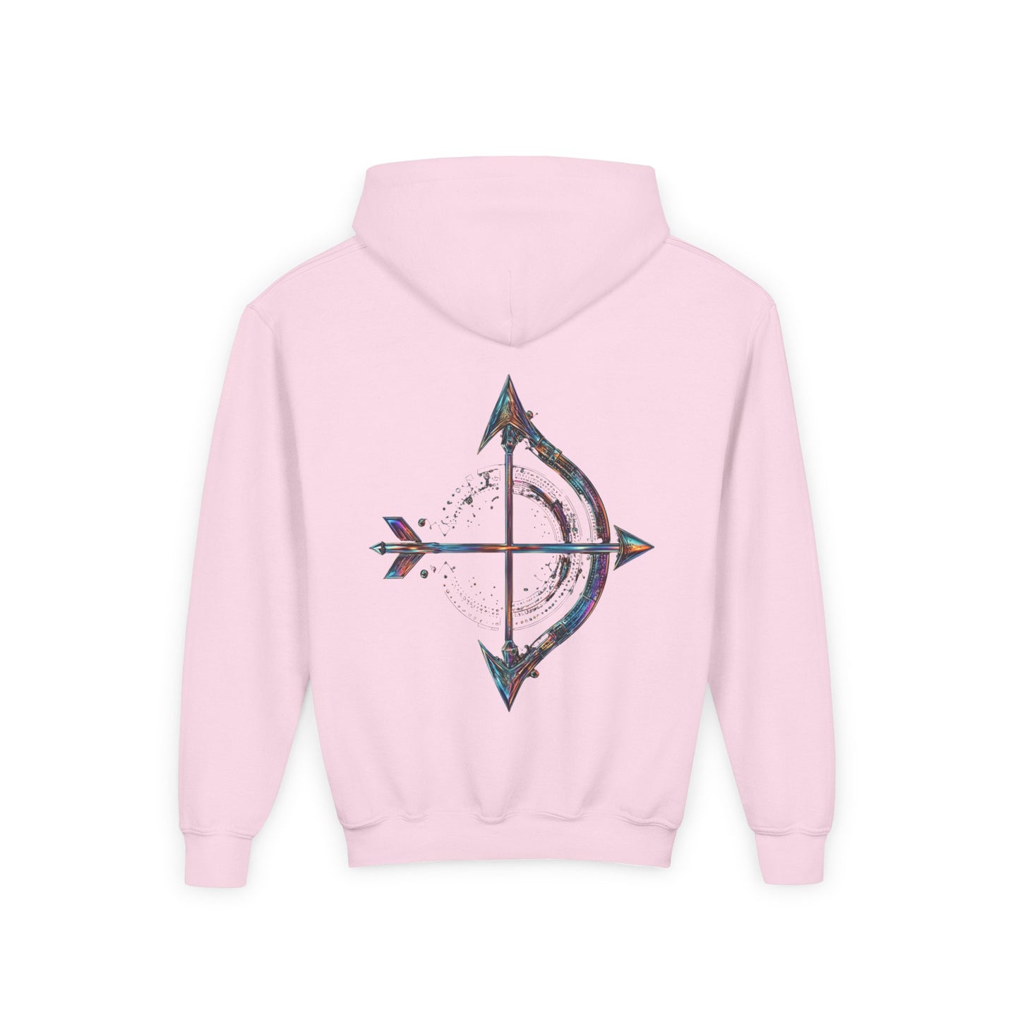 Fire Element Sagittarius Youth Hoodie | ♐ Archer's Arrow | Psychedelic Zodiac Sweatshirt