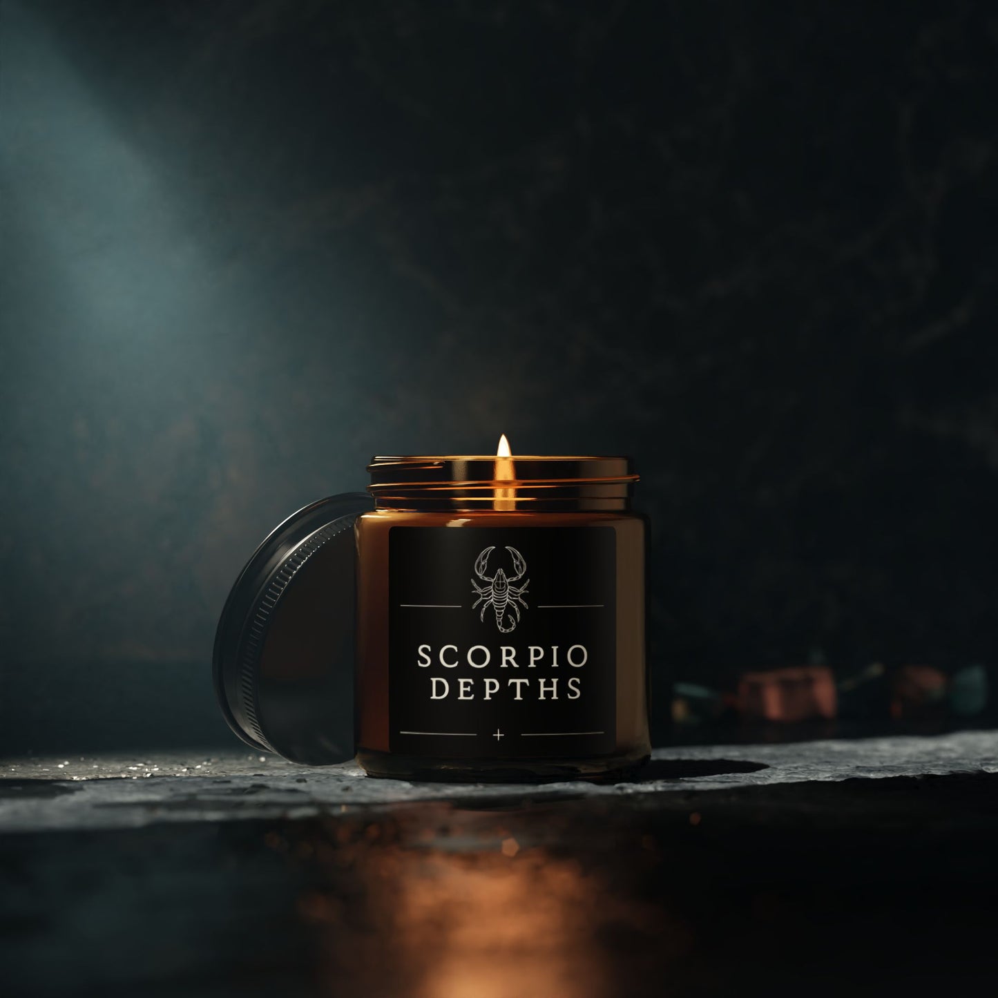 Water Element Scorpio Candle | ♏ Depths of Mystery | Scented Soy Aromatherapy