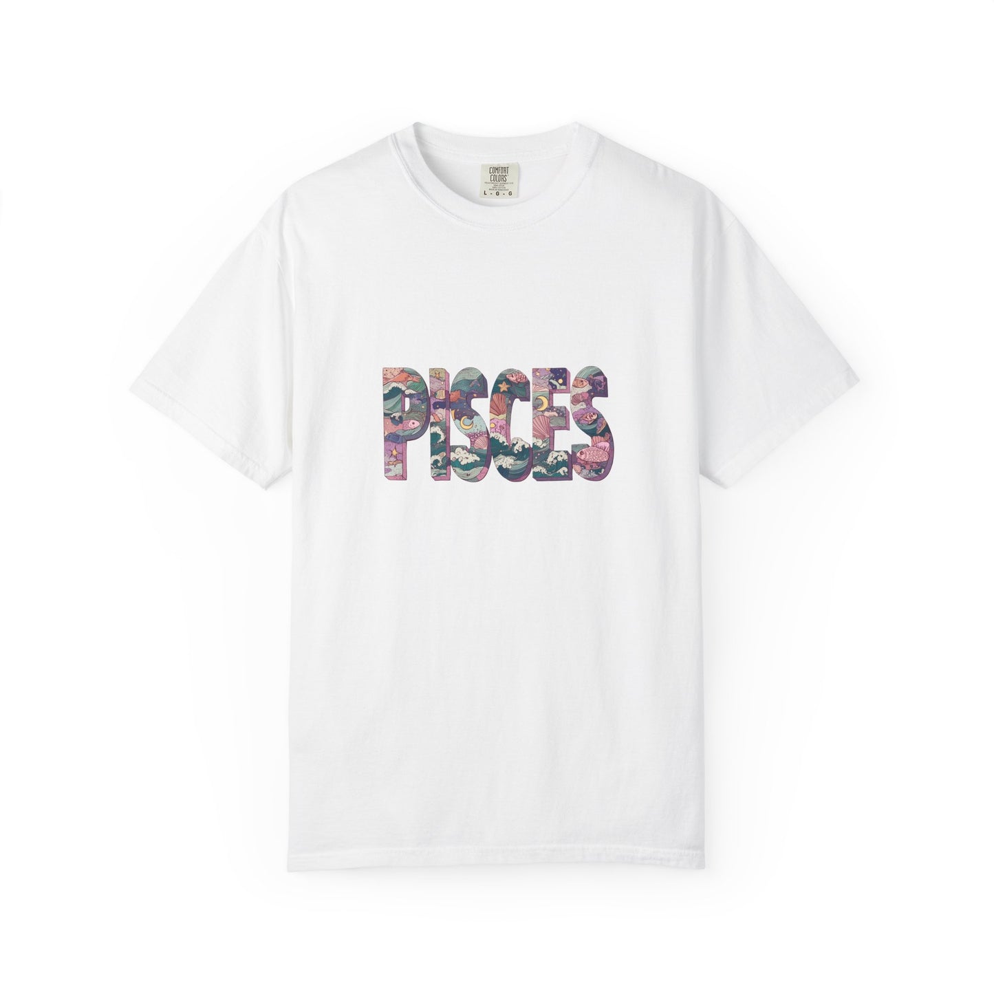 Pisces Unisex Garment-Dyed T-Shirt, Astrology Tee, Zodiac Shirt, Birthday Gift, Horoscope Apparel, Eco-Friendly Fashion