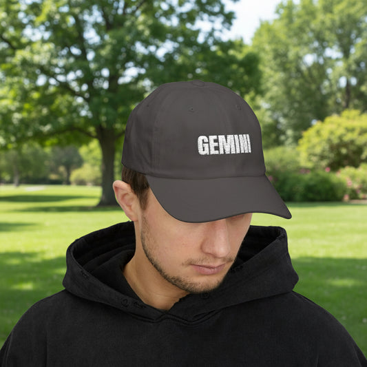 Gemini Classic Dad Cap — Distressed Astrology Baseball Hat