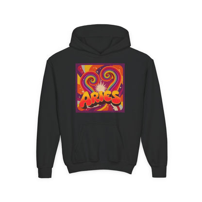 Aries Zodiac Hoodie, Youth Astrology Sweatshirt, Celestial Gift, Horoscope Apparel, Astrology Clothing, Birthday Gift for Aries